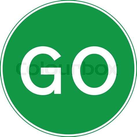 Handbetätigte temporäre GO Zeichen | Stock-Vektor | Colourbox