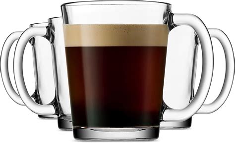 Amazon.com: Nespresso Set Glass Collection Espresso Cups & Saucers,A ...