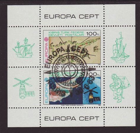 Northern Cyprus Sg Ms Used Europa Cept Minisheet G On