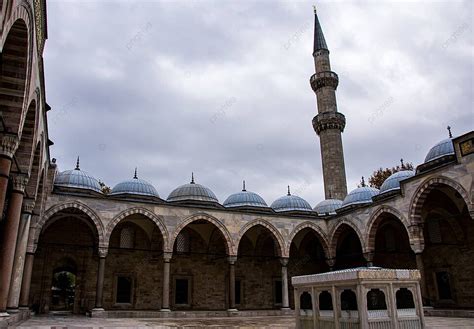 mosque courtyard architecture background images hd pictures