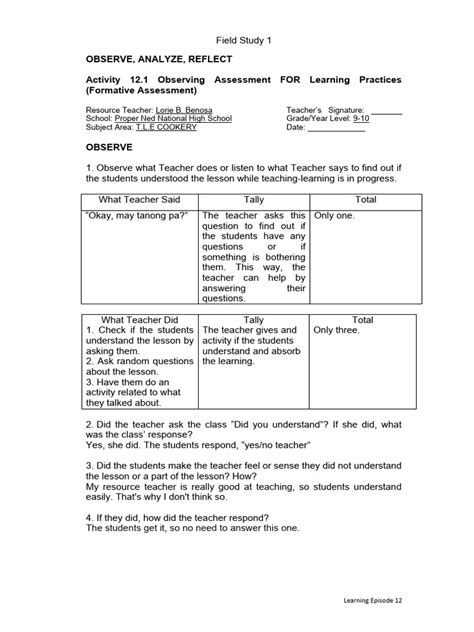JB Learning Episode 12 | PDF | Educational Assessment | Learning