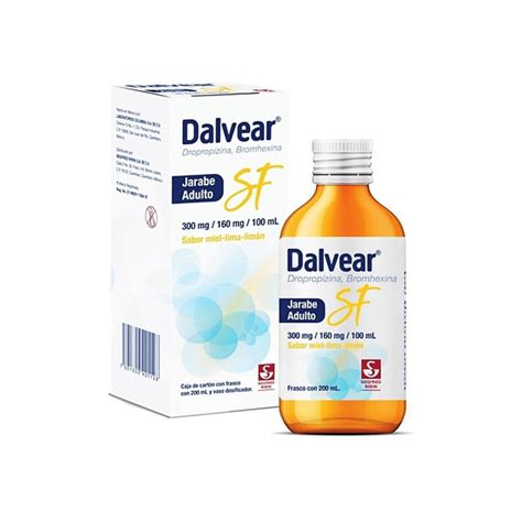 Jarabe Dalvear Sf 300 Mg160 Mg100 Ml Adulto Sabor Miel Lima Limón 200