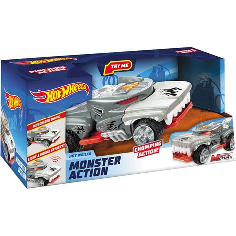 Masinuta Cu Lumini Si Sunete Hot Wheels Monster Action Hot Weiler Noriel
