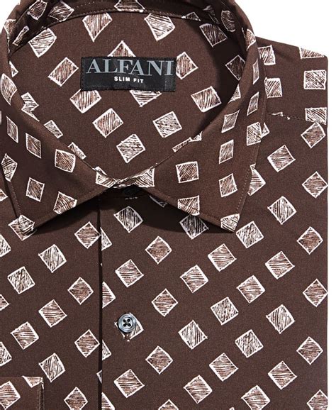 Alfani Mens Slim Fit 4 Way Stretch Dress Shirt Created For Macys