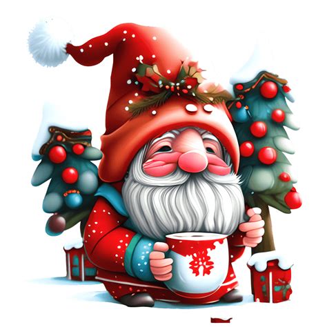 Christmas Gnome With Hot Cocoa Creative Fabrica