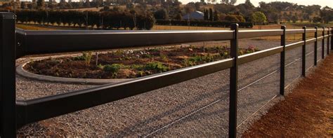 toprail steel post  rail fencing bluedog fences