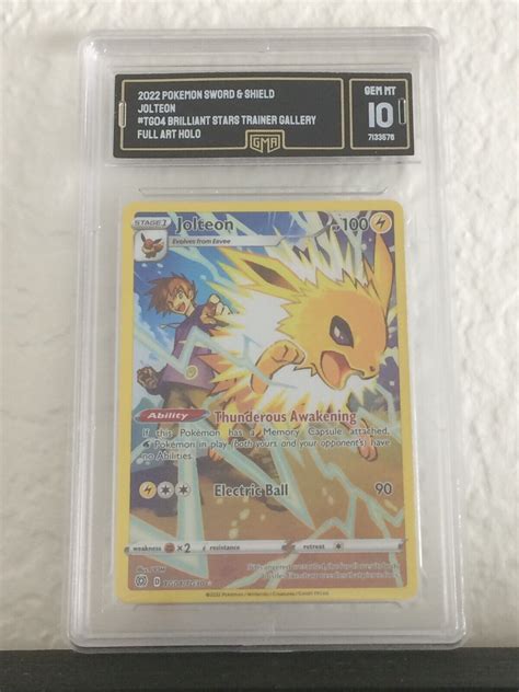 Pokemon Brilliant Stars Jolteon Trainer Gallery Tg Tg Gma Psa