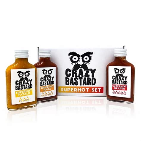 Hot Sauce Crazy Bastard Super Hot Box Set X Bottles Ml Chili Punk Berlin