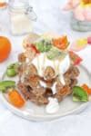 tropical tahini waffles nourishing amy