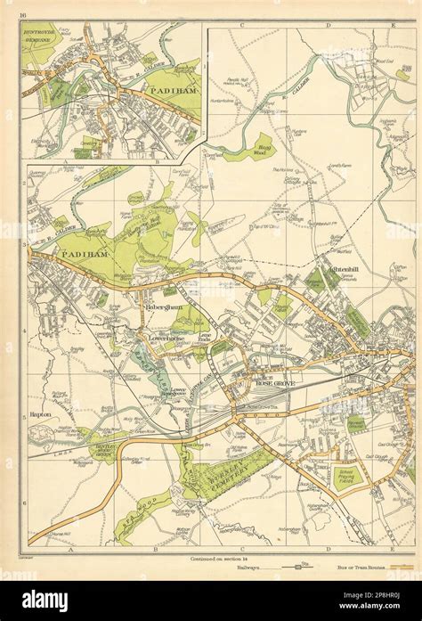 BURNLEY Padiham Ightenhill Habergham Lowerhouse Rose Grove 1935 old map