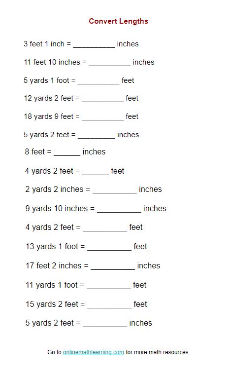 Converting Measurements Worksheet - KS2 Maths Resource - Worksheets Library