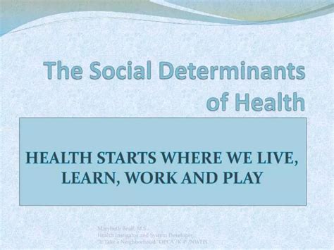 Ppt The Social Determinants Of Health Powerpoint Presentation Free