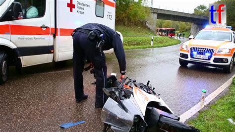 Motorcycle Vs MAN Truck Unfall Kleinkraftrad Vs MAN Lkw Backnang