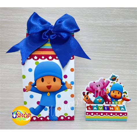 Kit Caixa Milk E Porta Bis Pocoyo C 20 Unidades De Cada Ushop Festas