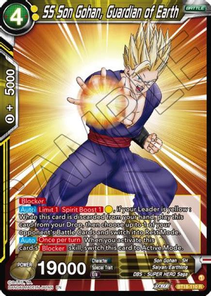 SS Son Gohan Guardian Of Earth BT18 110 Dawn Of The Z Legends Foil