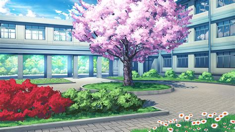 Sakura Shrine Girls School Bg By Badriel On Deviantart