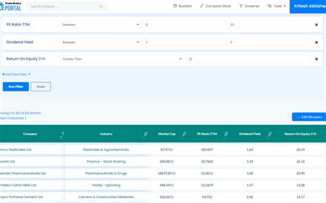 Trade Brains Portal Screener Trade Brains