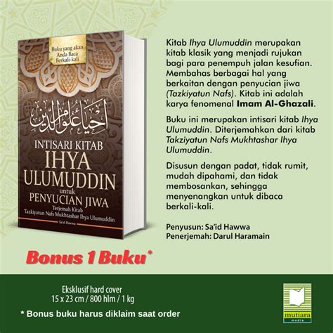 Jual Intisari Kitab Ihya Ulumuddin Imam Al Ghazali Original Shopee Indonesia