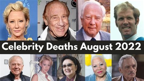 Celebrity Deaths August 2022 60 Photos Moonagedaydreamfilm