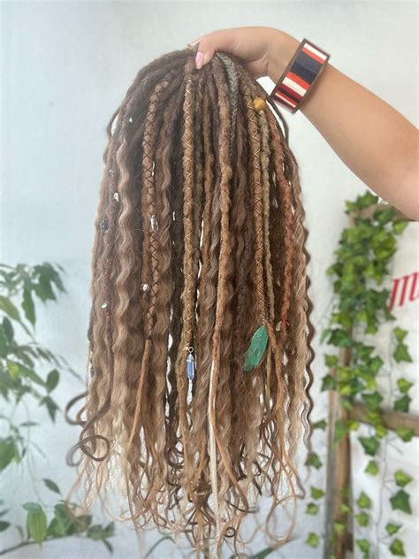 Synthetic Dreads Bohemian Set Dready Waves Natural Reddish Blonde