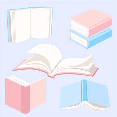Коллекция элементов для книг | Бесплатно векторы