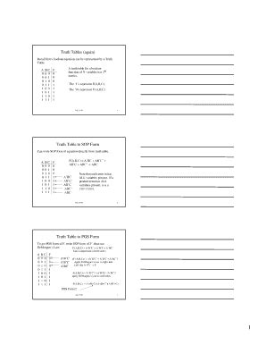 Blank Truth Table Template