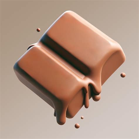 Premium Photo Melting Chocolate 3d Rendering
