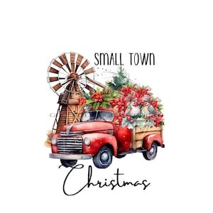 Small Town Christmas Sublimation Design Nostalgic Retro Etsy