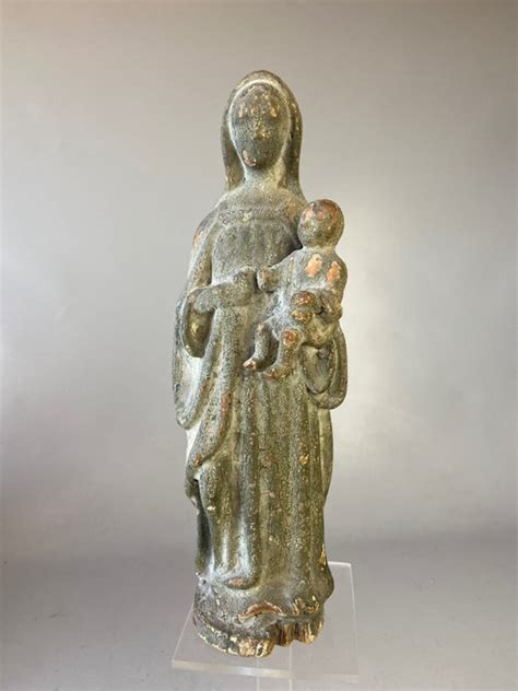 Sculpture Vierge et lenfant Bois XIXe siècle Catawiki