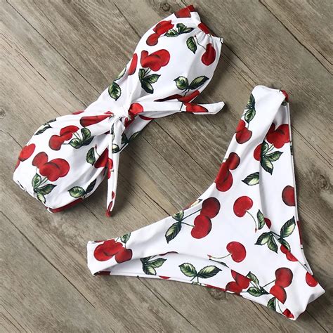 Aliexpress Buy Bandeau Swimsuit Women Sexy Halter Bikini Solid Bikini Set Brazilian