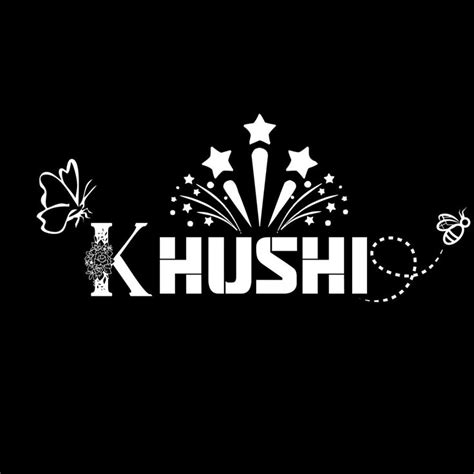 Khushi Name Png With Butterflies And Stars