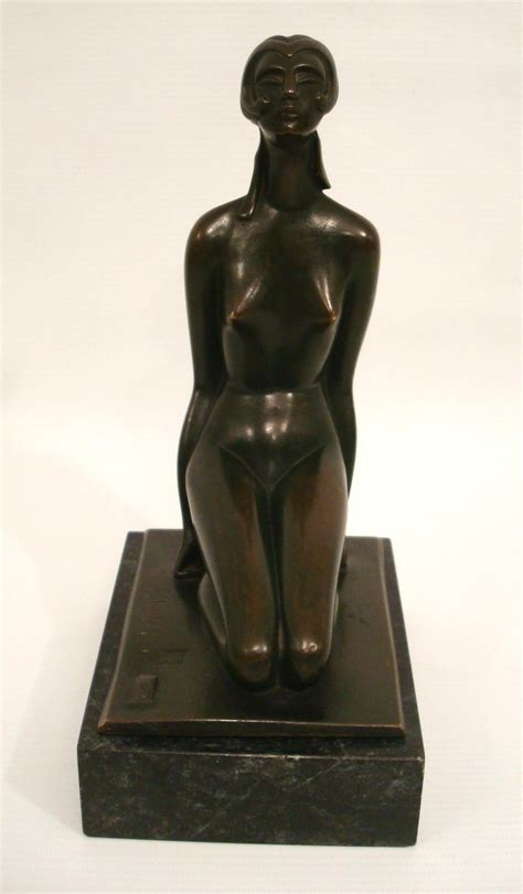Art Deco Bronze Sculpture Figure Of A Naked Woman By Sibylle May France S For Sale At StDibs