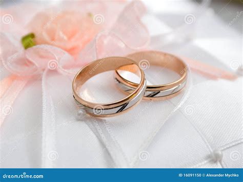 De Ringen Van De Gouden Bruiloft Stock Foto Image Of Karaat Cadeau