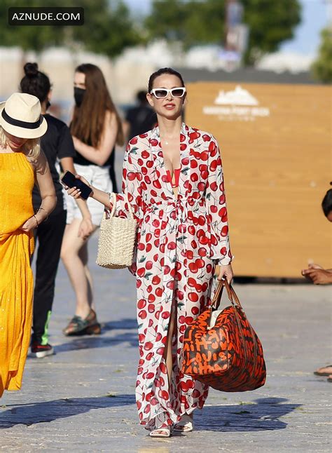 Sophie Hermann Sexy Seen In A Red And Cherry Bikini In Ibiza Aznude
