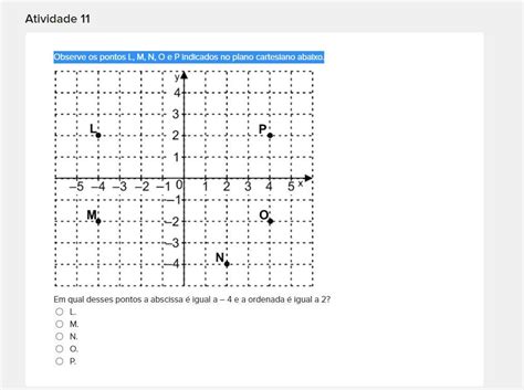 Solved Atividade Proeb Observe Os Pontos Assinalados No Plano