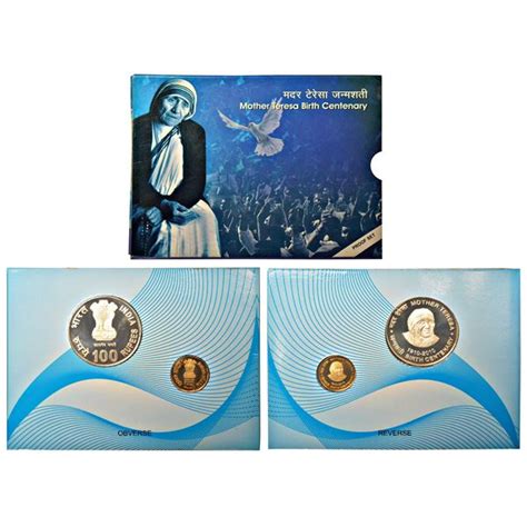 Republic India 2010 Mother Teresa Birth Centenary Proof Set Of 2