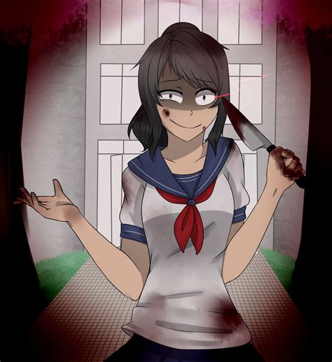 Yandere-Chan Bloody by DaCrepeArts on DeviantArt