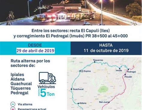 Este lunes 29 de abril iniciarán los cierres nocturnos de la vía entre