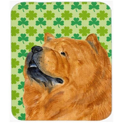 Chow Chow St Patricks Day Shamrock Portrait Mouse Pad Hot Pad Or