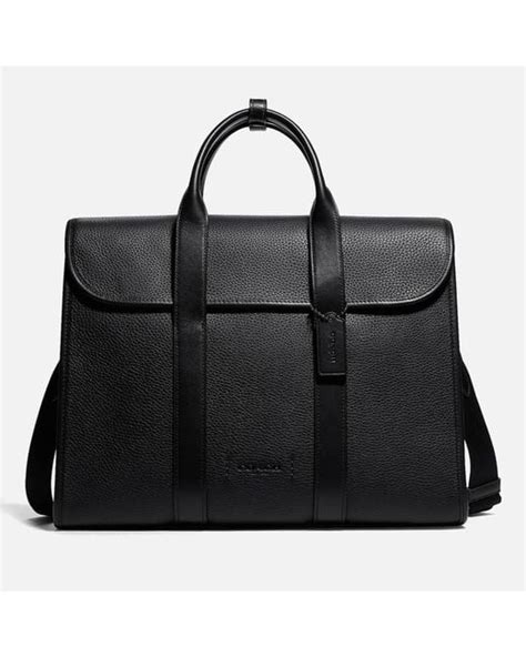 Coach Gotham Portfolio Faux Leather Bag In Black For Men Lyst