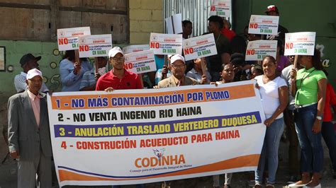 Comunitarios En Haina Protestan Por Contaminaci N Con Plomo Ensegundos Do