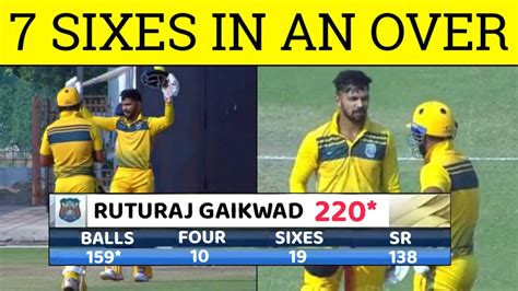 Ruturaj Gaikwad Hits Sixes In An Over Ruturaj Gaikwad Runs In