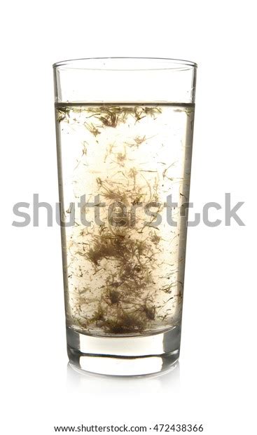 Glass Contaminated Water Isolated On White Stock Photo 472438366