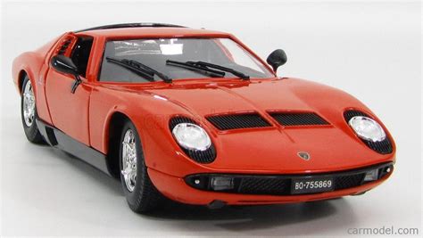 BURAGO 18 12072OR Scale 1 18 LAMBORGHINI MIURA 1968 ORANGE