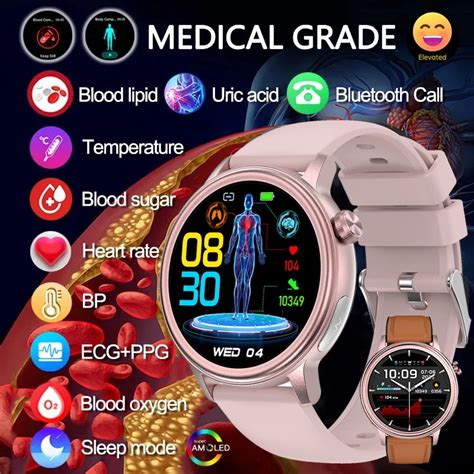 medical grade blood sugar health smart  women ecg ppg