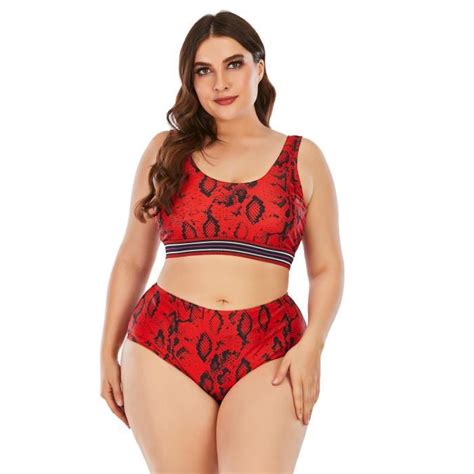 Bikini Maillot de bain contrôle du ventre froncé grande taille pour