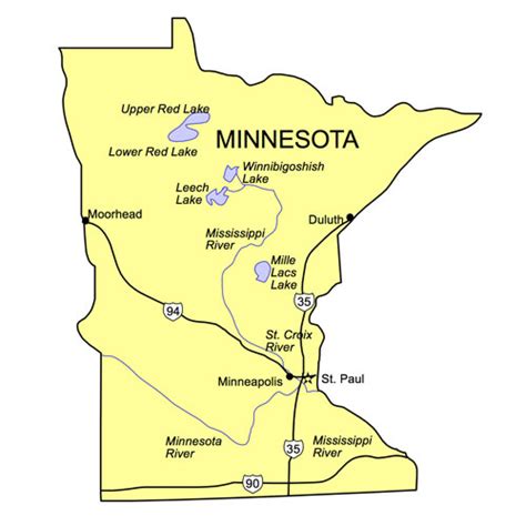 Minnesota Map With Cities Lusa Sissie