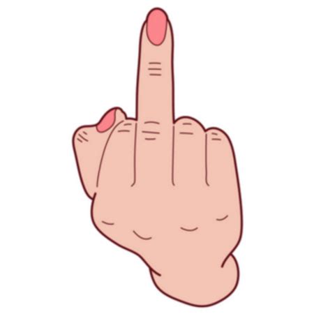 Middle Finger Fuck Off Illustration Sticker