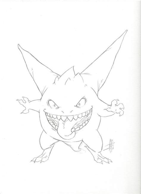 Gengar Sketch On Deviantart Art