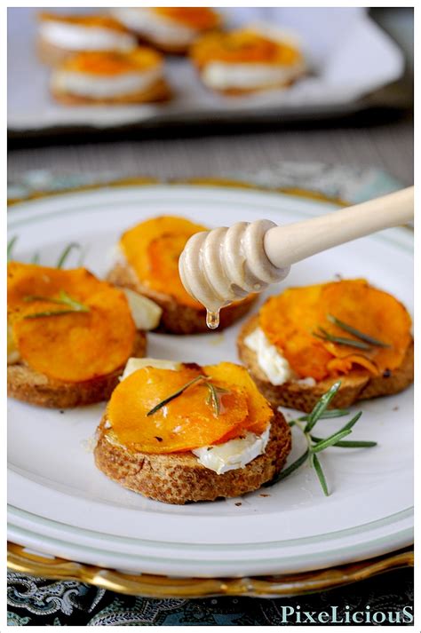 Crostini Di Segale Con Zucca Arrostita Al Rosmarino Buche De Ch Vre E